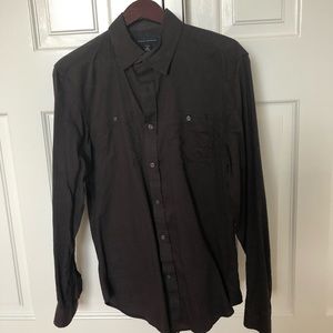 Banana Republic Chocolate Brown Button Down Shirt